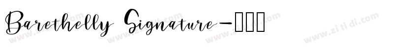 Barethelly Signature字体转换